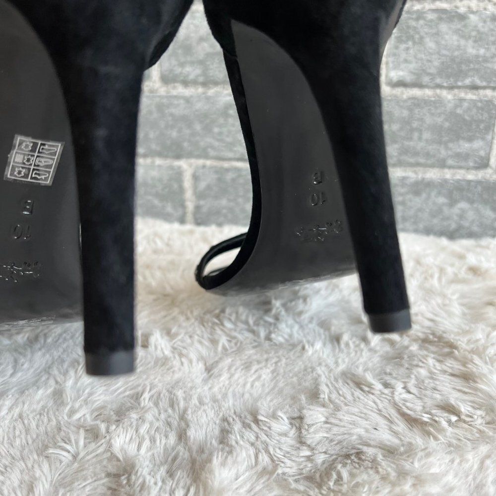 Coach Melrose Black Suede Heels Size 10 B - Picture 10 of 12